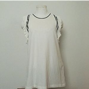 CABI Navy & White Topspin Tee Sz Small